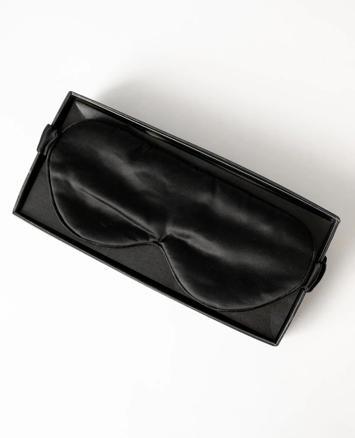 100% Silk Men's Sleep Mask Black