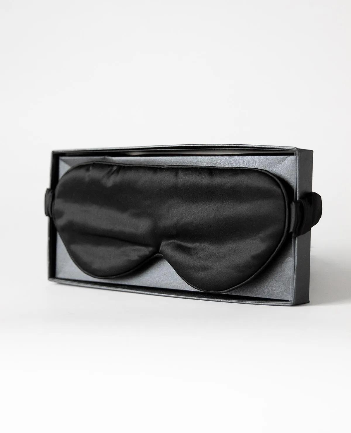 100% Silk Men's Sleep Mask Black