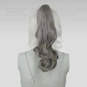 20" Gunmetal Grey Curly Ponytail Clipon