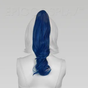 20" Shadow Blue Curly Ponytail Clipon