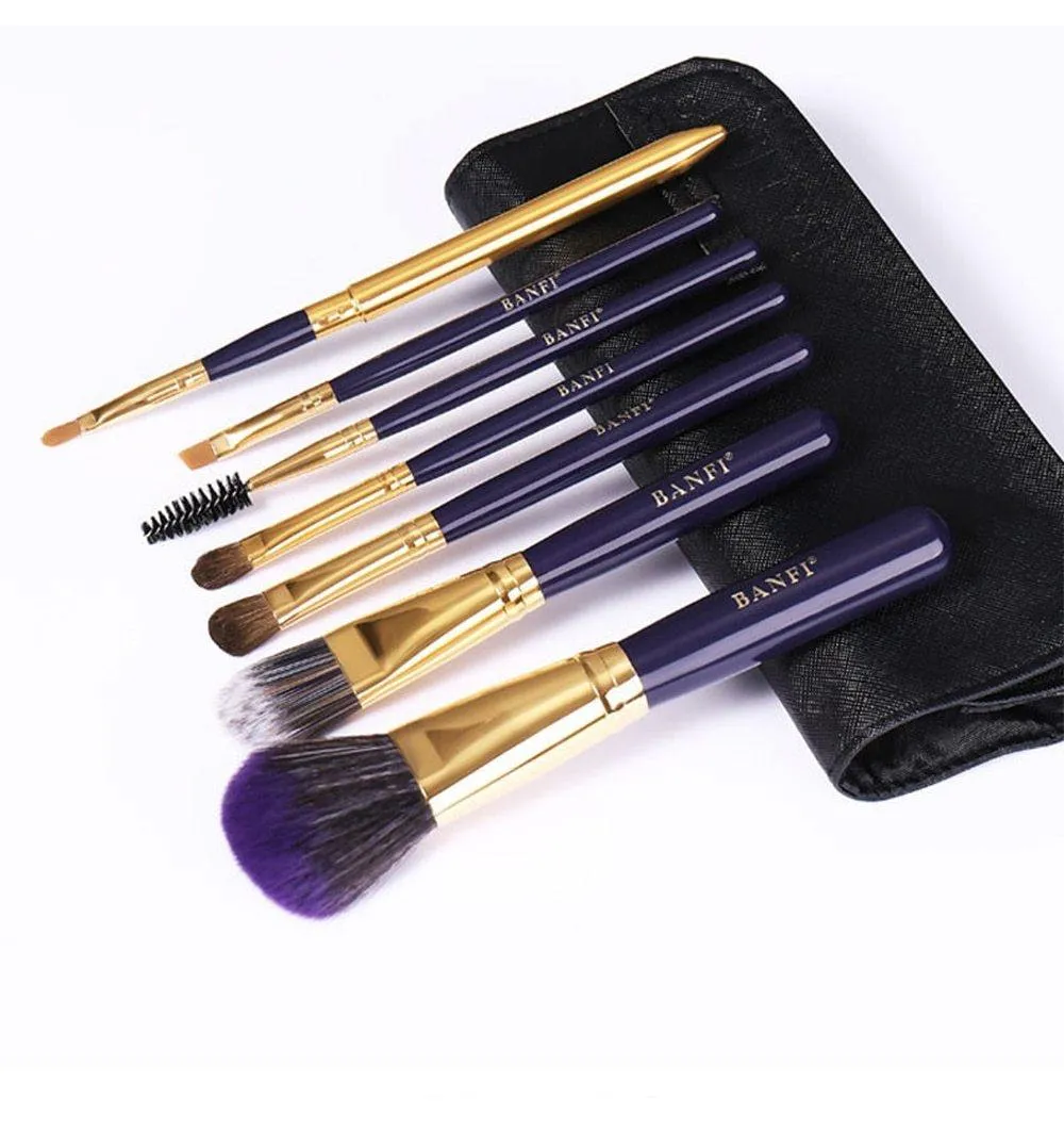 7 Pieces Travel Makeup Brush Set