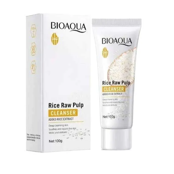 Bioaqua Rice Raw Pulp Cleanser / Face Wash (100g)