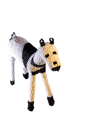 Black & White Beaded Horse