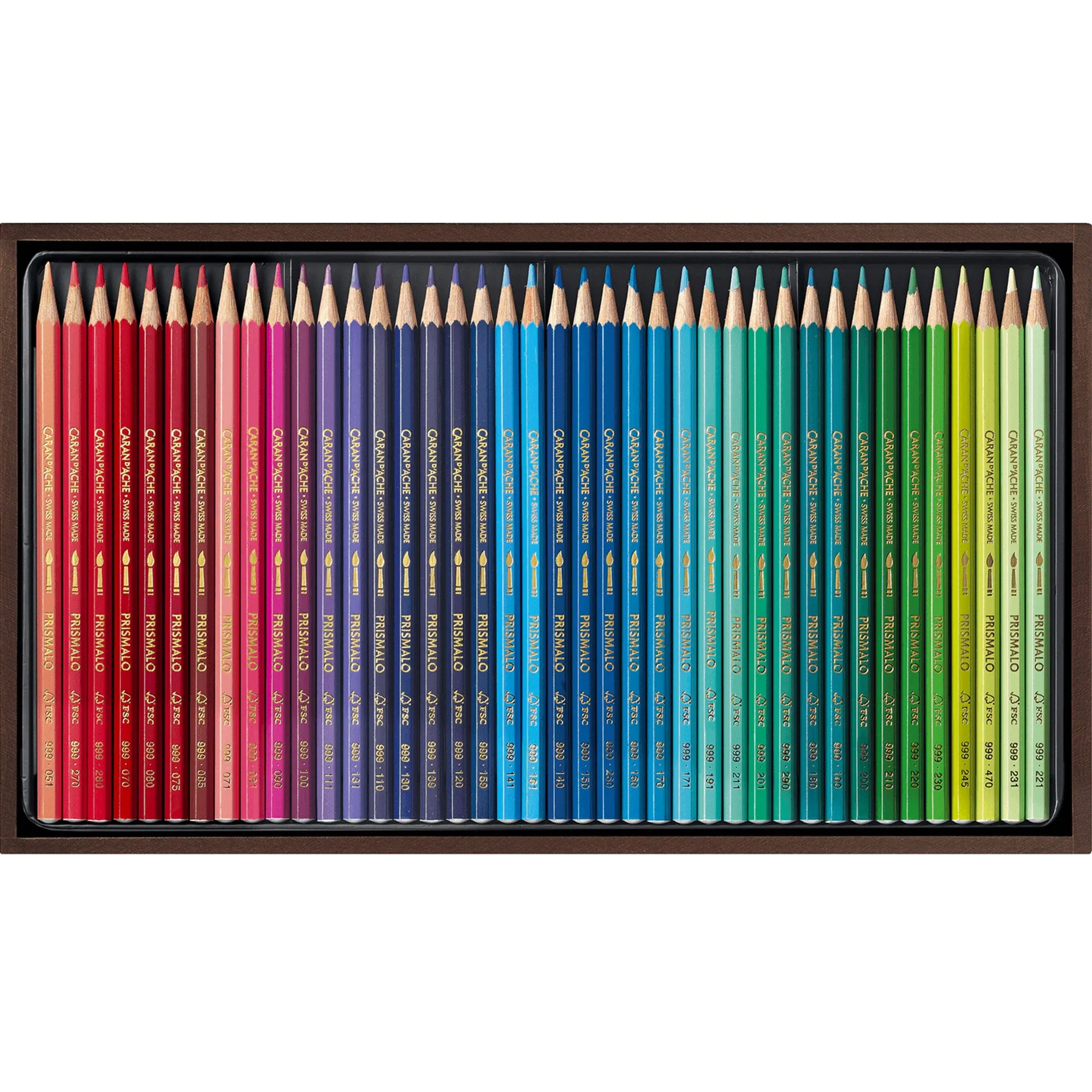 Caran d'Ache Prismalo Pencils - Wooden Box Set of 80