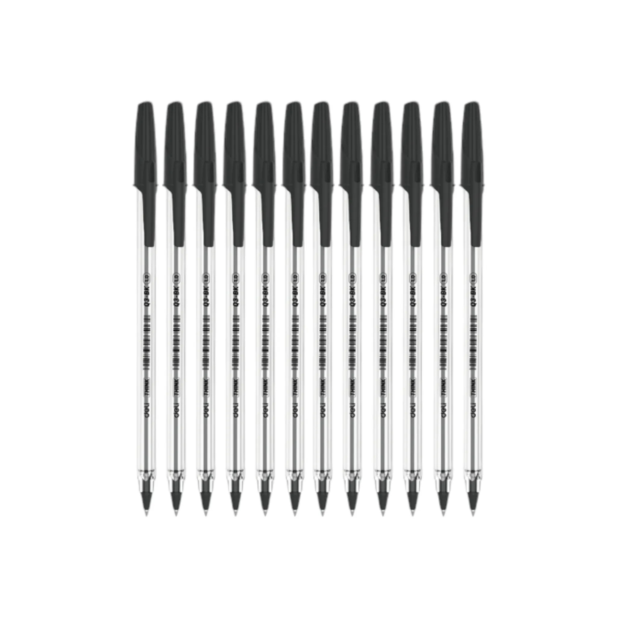 Deli Think Ball Point Pen 1.0mm Black Ink EQ4-MT-BK 1pc