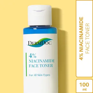 DermDoc 4% Niacinamide Face Toner (100 ml) | Toner for All Skin Type | Alcohol Free Toner | Pore Tightening , Reduce appearance of open pore