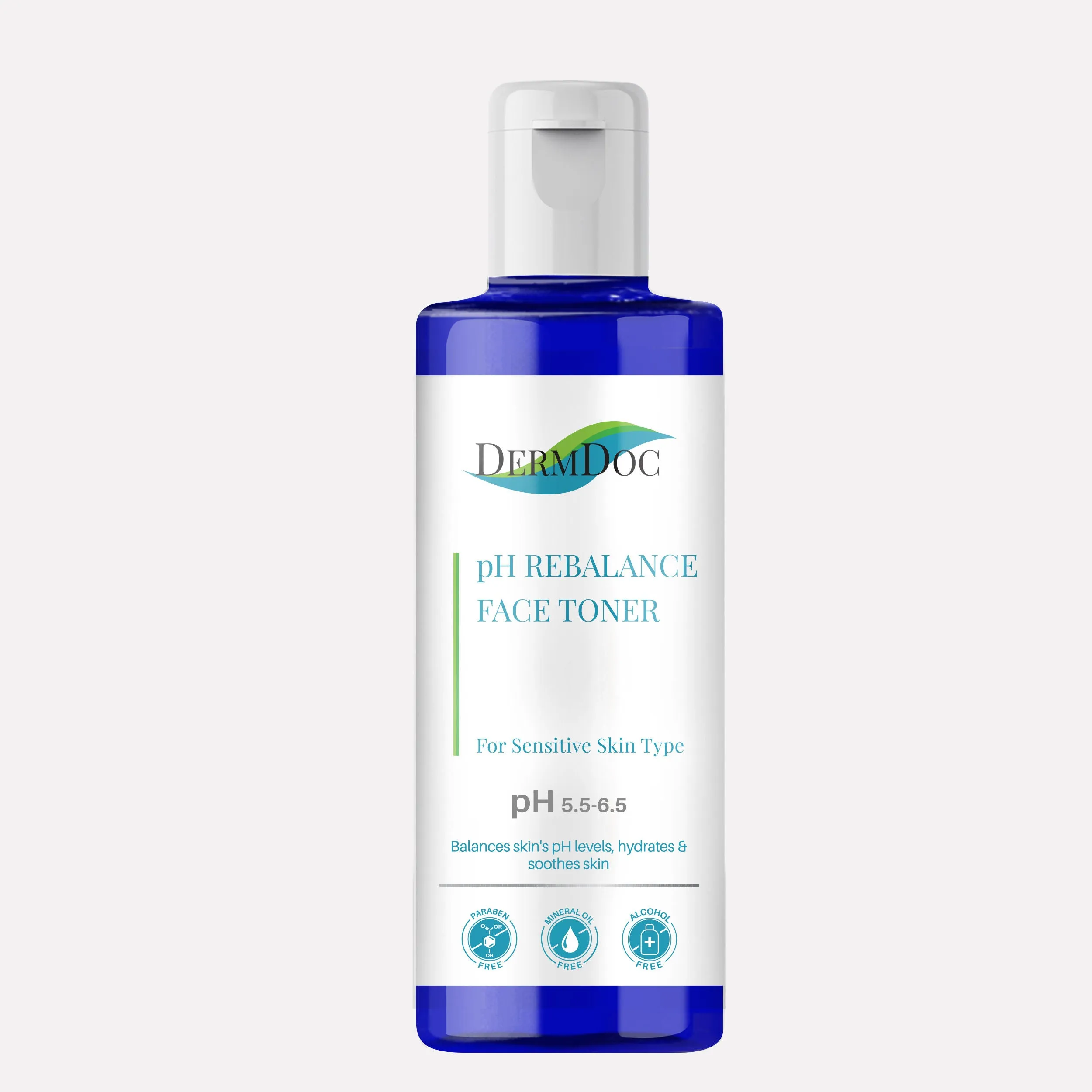 DermDoc pH Rebalance Face Toner (100 ml)|For Sensitive Skin|pH 5.5-6.5|Balances skins pH level, hydrates & soothes skin|Paraben Free, Alcohol free, Mineral Oil Free, Color Free, Sulfate Free, Cruelty Free