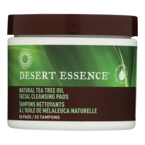 Desert Essence - Natural Tea Tree Oil Facial Cleansing Pads - Original - 50 Pads