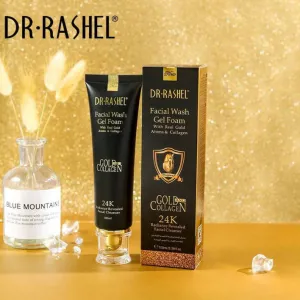 Dr.Rashel 24K Gold Facial Wash Gel Foam With Real Gold Atoms & Collagen DRL-1173