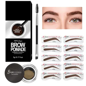 Eyebrow Stamp Pomade Waterproof Stencil Kit