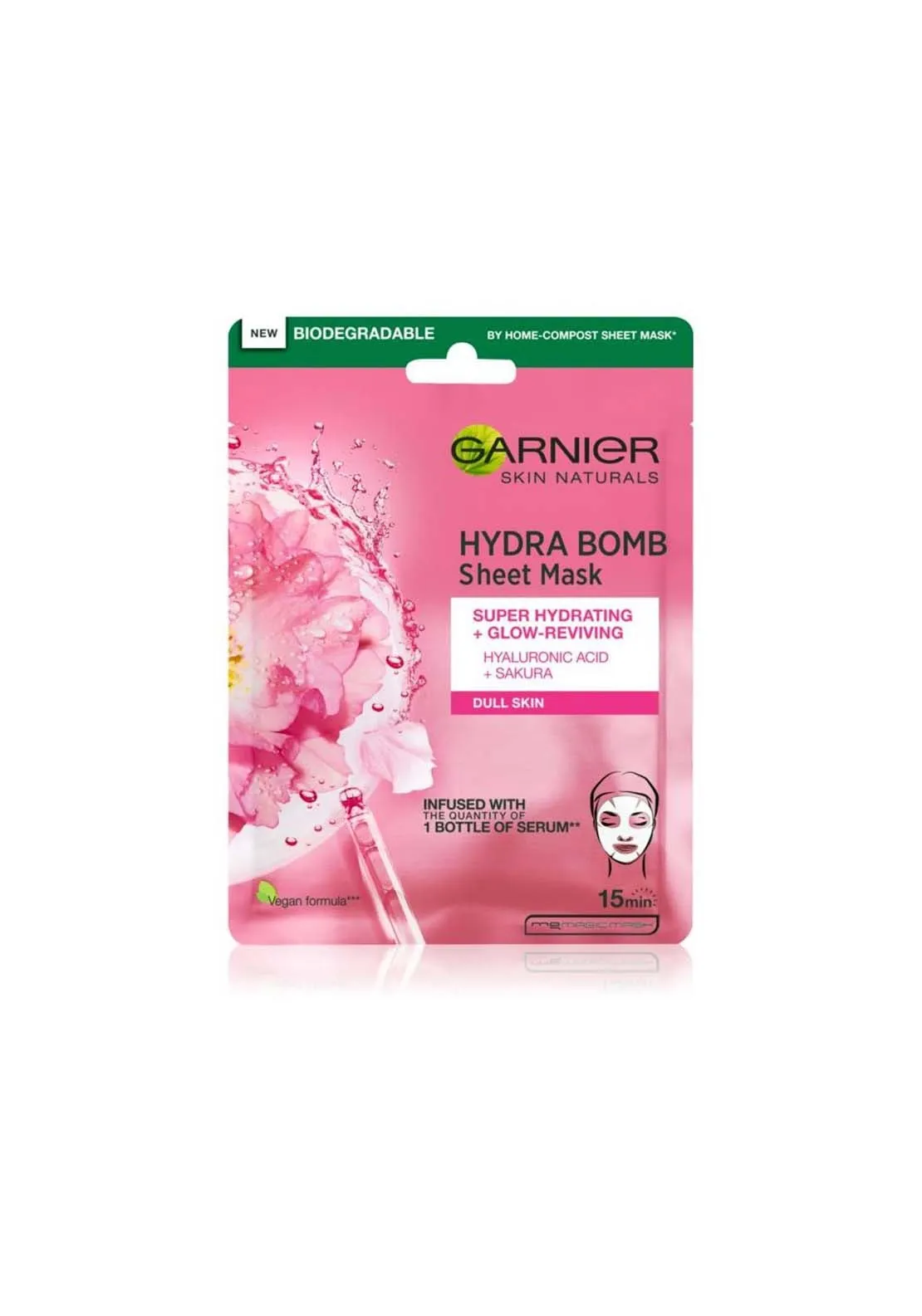 Garniermoisture Bomb Sakura Hydrating And Glow Reviving Sheet Mask