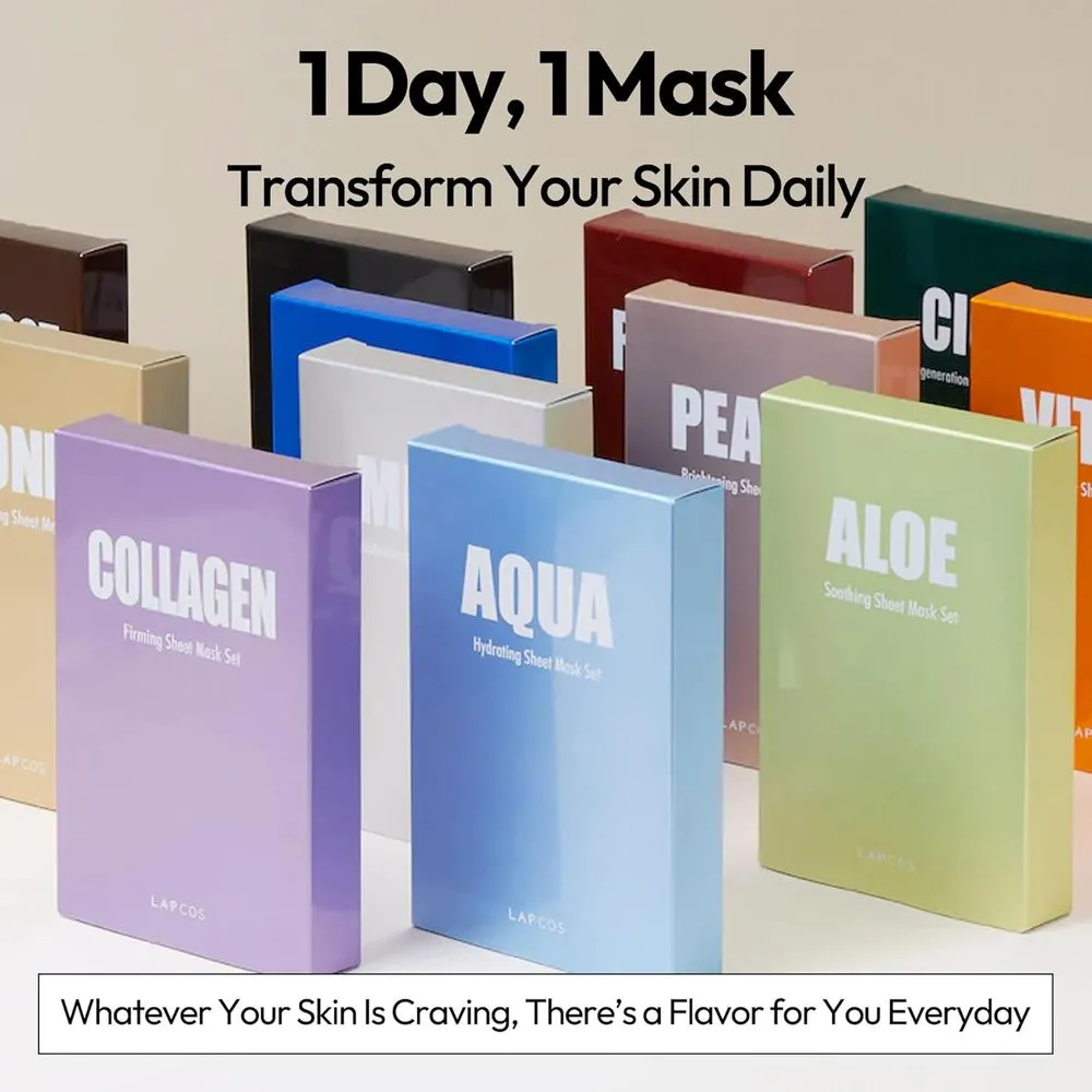 Lapcos Daily Aqua Sheet Mask - Skin Hydration - 5 Pack