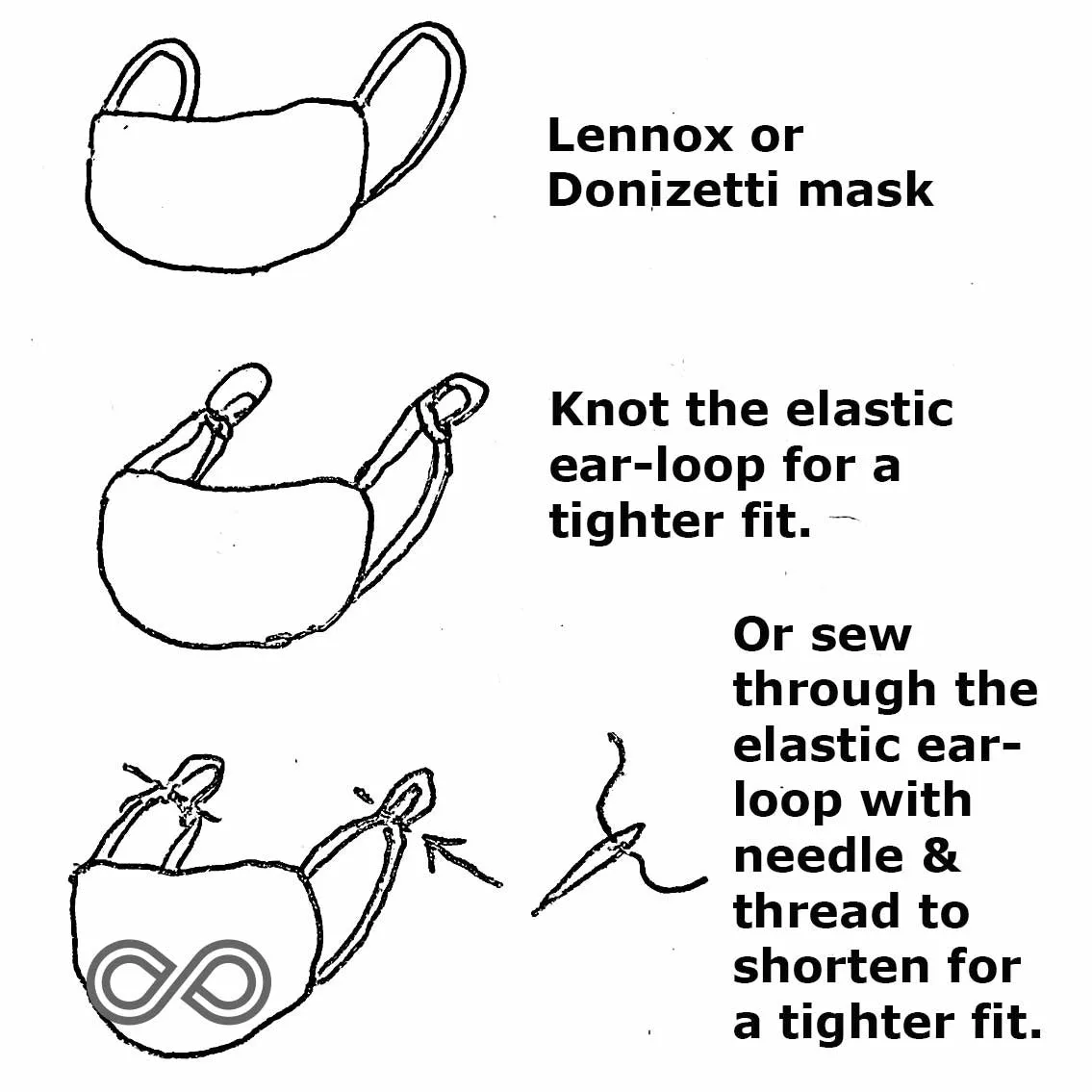 LENNOX Organic Cotton Face Mask Mouth Mask With Elastic (OC Thread, 100% Biodegradable Organic Elastic Option) (Washable)