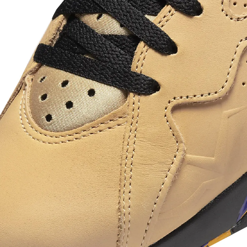 Nike Air Jordan 7 Retro SE Sneakers, Beige/Black/Purple