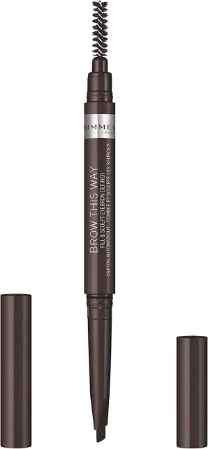 Rimmel London Brow This Way Fill & Sculpt Eyebrow Definer -Dark Brown