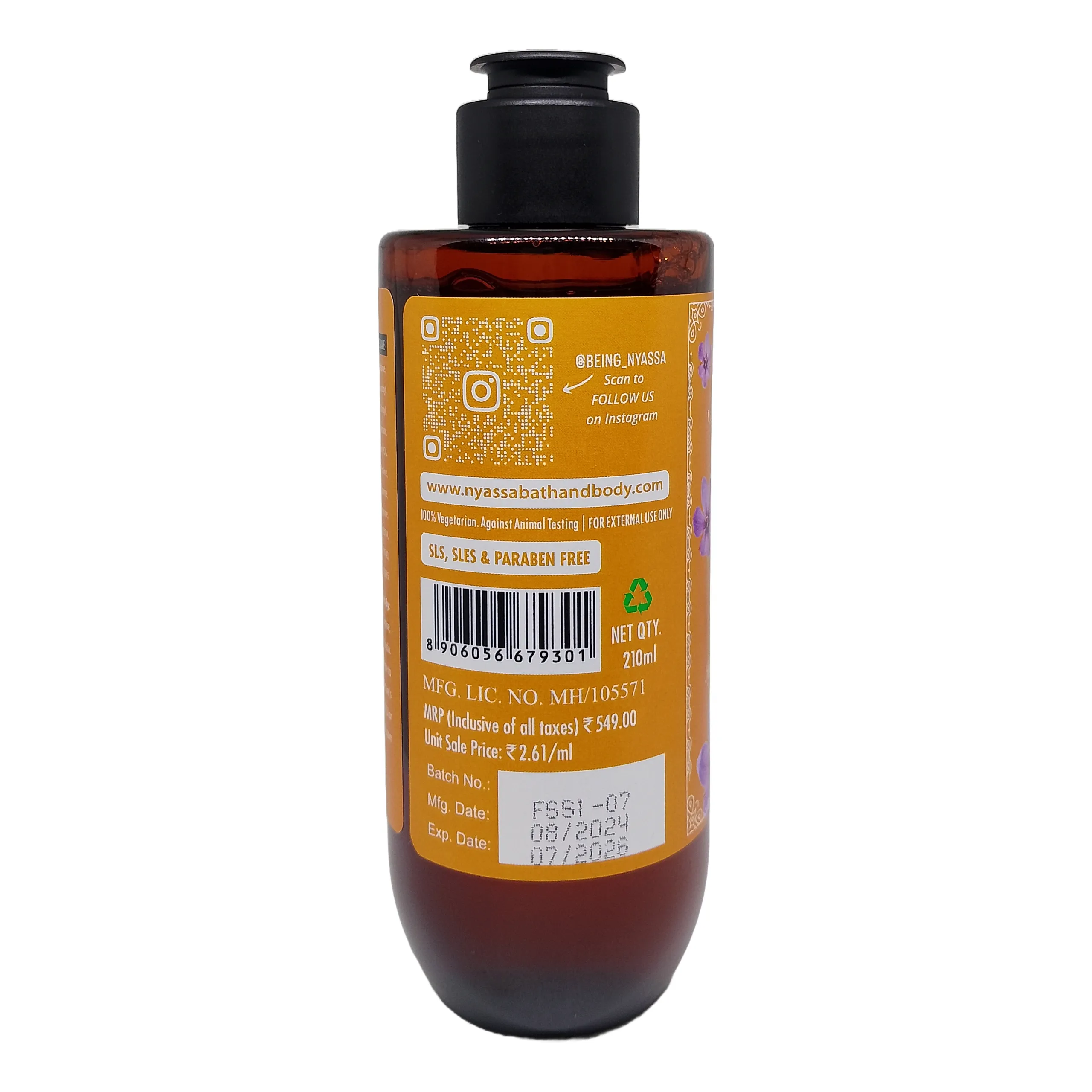 Sulphate Free Clarifying Sandalwood & Saffron Face Wash for normal to dry skin 210ml