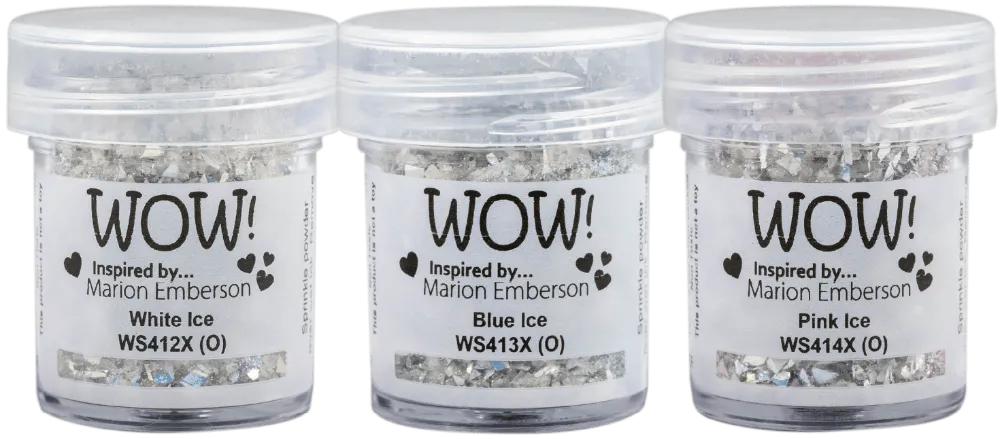 Wow Embossing Glitter Ice Crystal Trio